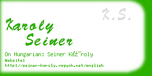 karoly seiner business card